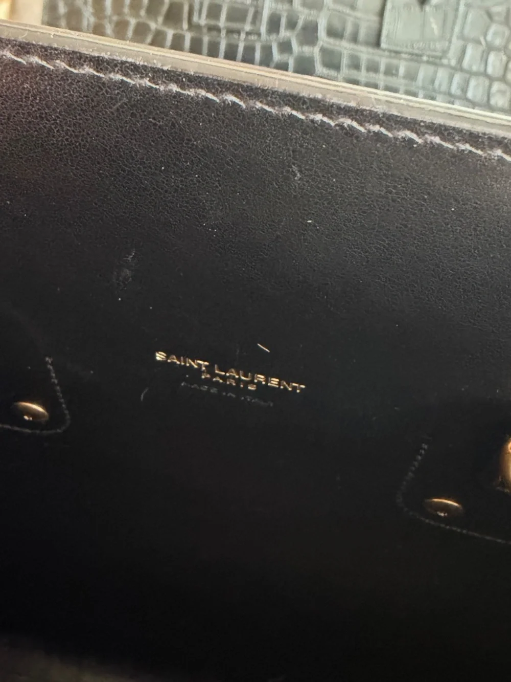 YSL BAG SAC DE JOUR CROCODILE LEATHER SMALL BLACK yves saint laurent